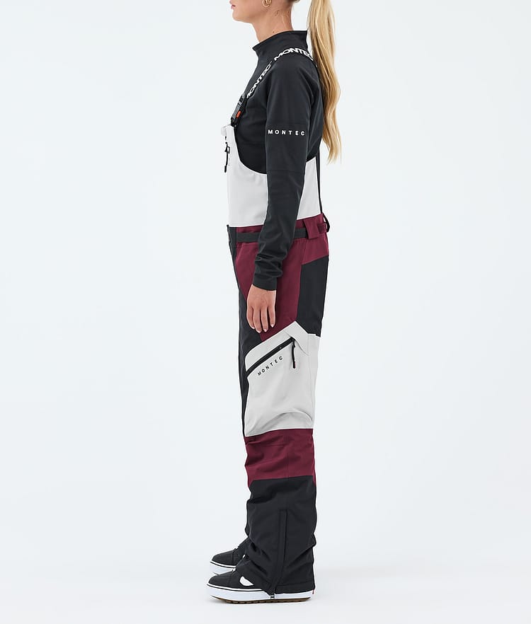 Montec Dozer W Snowboardhose Damen Light Grey/Black/Burgundy, Image 3 of 7