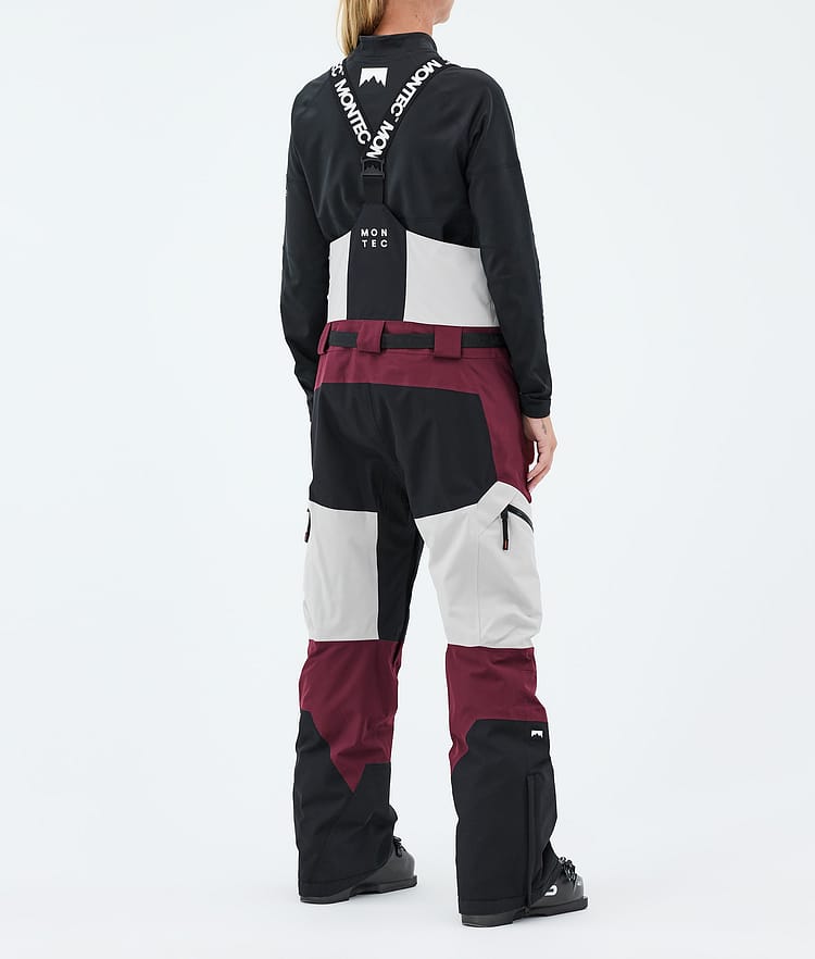 Montec Dozer W Pantaloni Sci Donna Light Grey/Black/Burgundy, Image 4 of 7