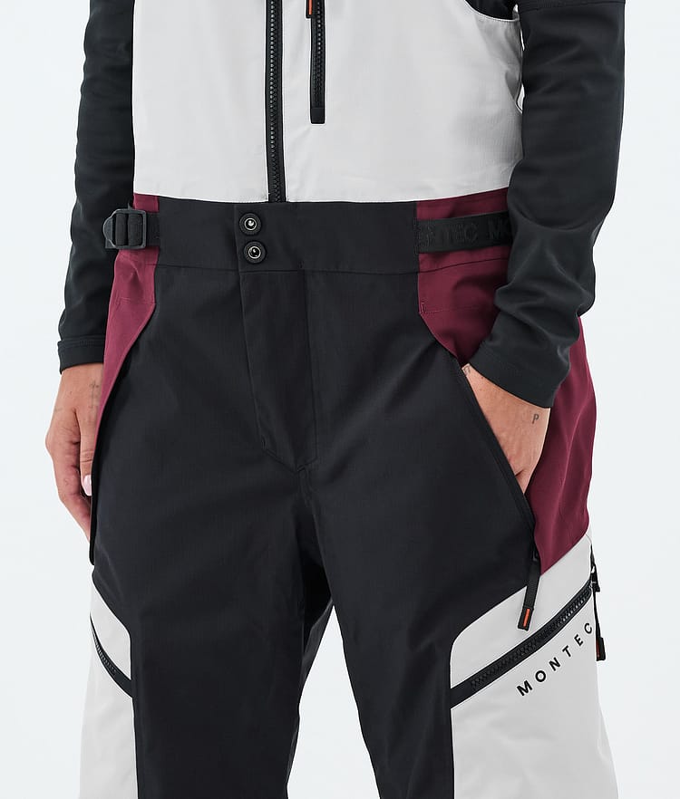 Montec Dozer W Pantaloni Sci Donna Light Grey/Black/Burgundy, Image 5 of 7