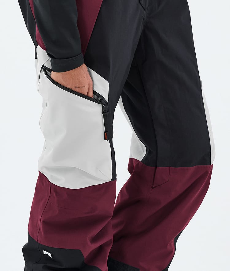 Montec Dozer W Pantaloni Sci Donna Light Grey/Black/Burgundy, Image 7 of 7