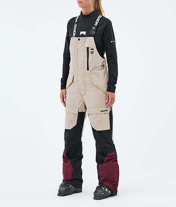Montec Fawk W Ski Pants Sand/Black/Burgundy