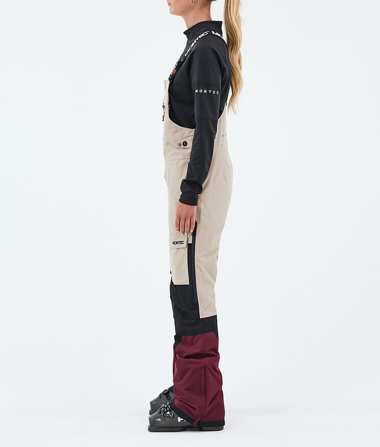 Montec Fawk W Pantaloni Sci Donna Sand/Black/Burgundy, Image 3 of 7