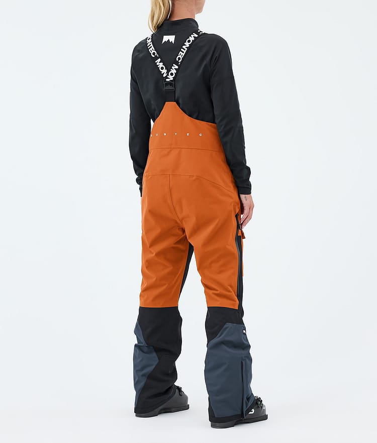 Montec Fawk W Pantaloni Sci Donna Burned Orange/Black/Metal Blue, Image 4 of 7