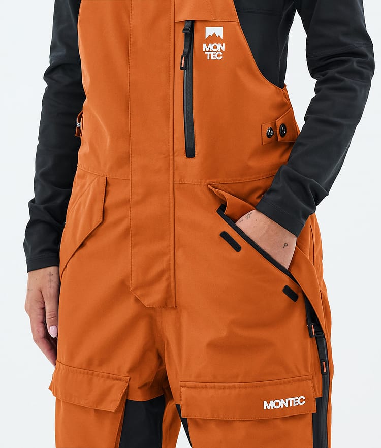 Montec Fawk W Pantaloni Sci Donna Burned Orange/Black/Metal Blue, Image 5 of 7