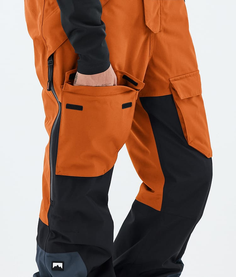 Montec Fawk W Pantalones Snowboard Mujer Burned Orange/Black/Metal Blue, Image 7 of 7