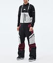Montec Dozer Snowboard Pants Men Light Grey/Black/Burgundy