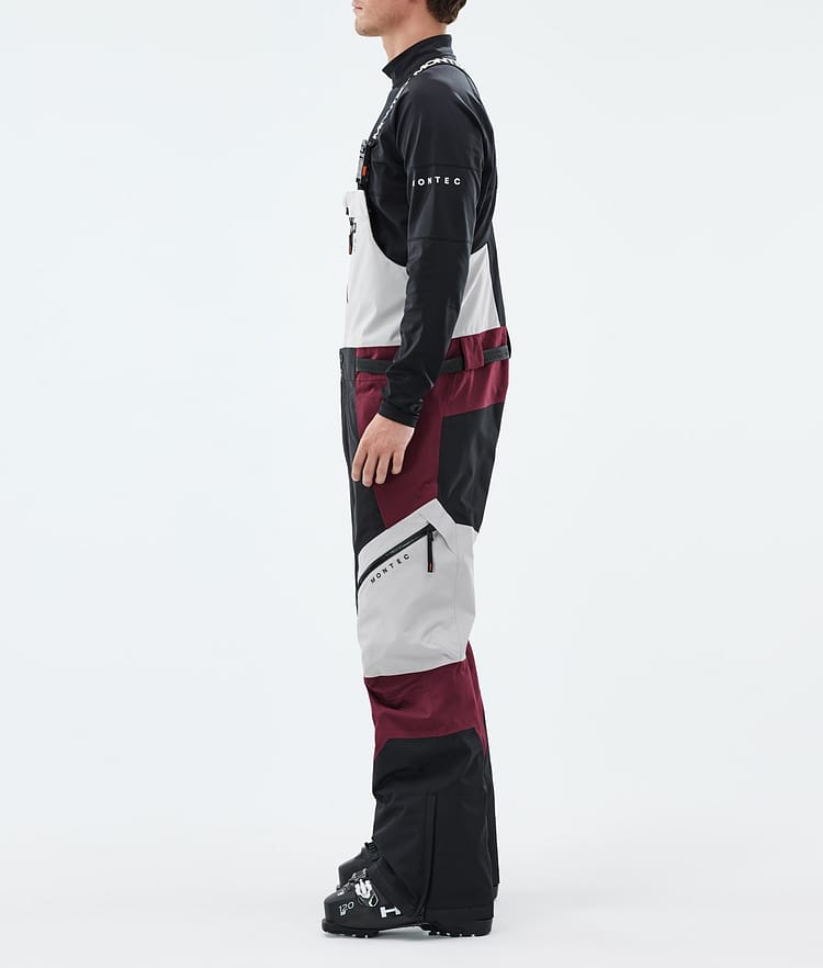Montec Dozer Skibroek Heren Light Grey/Black/Burgundy, Image 2 of 6