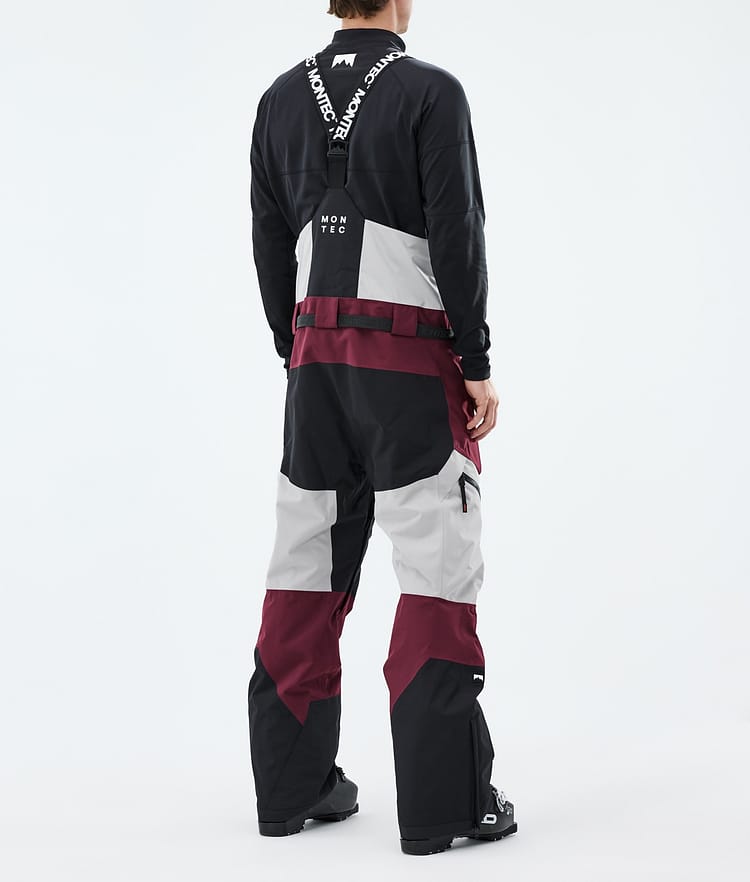 Montec Dozer Skibroek Heren Light Grey/Black/Burgundy, Image 3 of 6