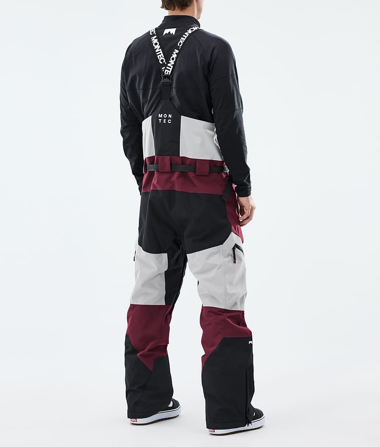 Montec Dozer Snowboard Broek Heren Light Grey/Black/Burgundy, Image 3 of 6