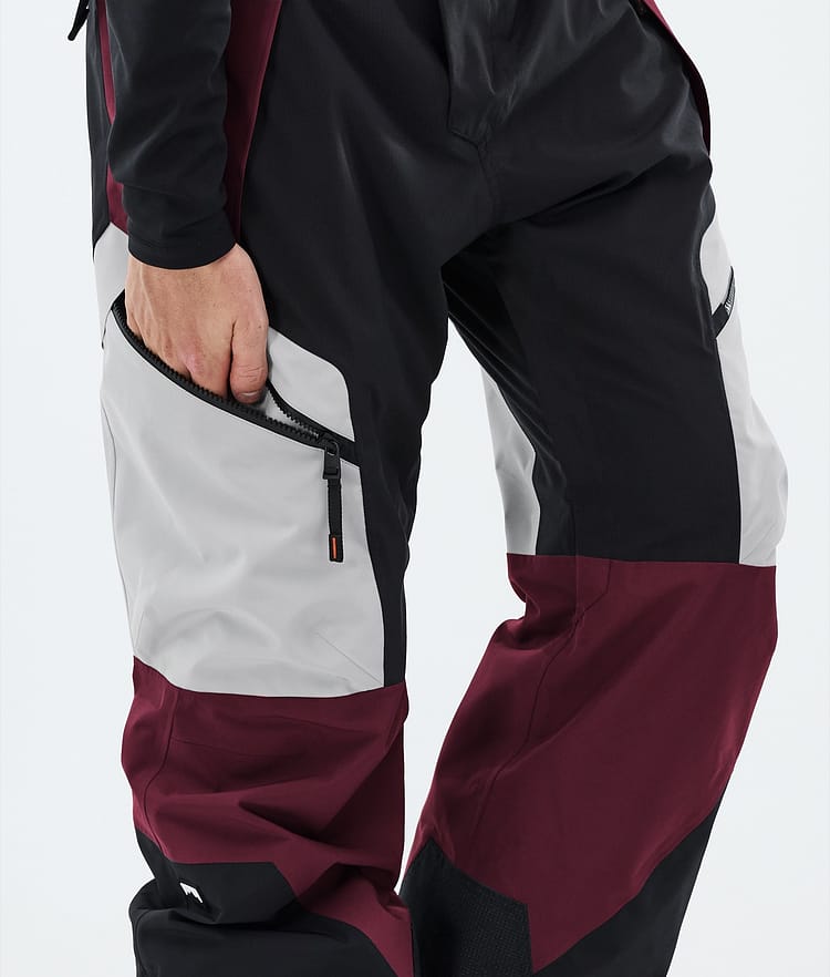 Montec Dozer Snowboard Broek Heren Light Grey/Black/Burgundy, Image 6 of 6