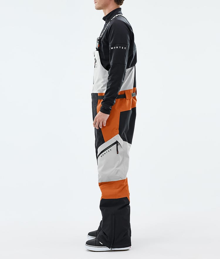 Montec Dozer Snowboard Pants Men Light Grey/Black/Burned Orange, Image 2 of 6