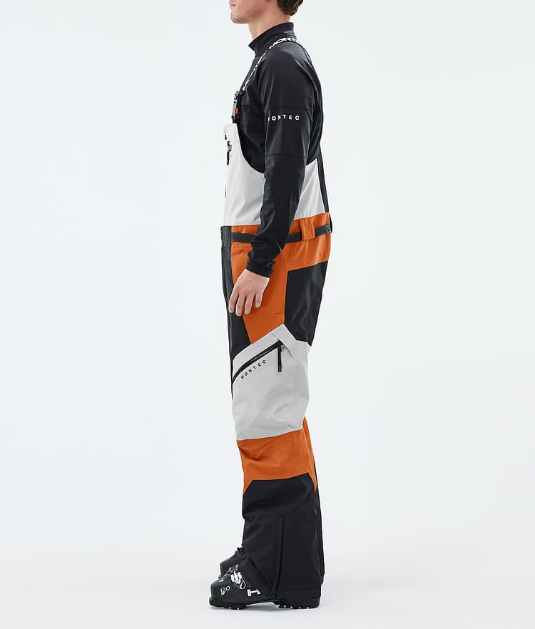 Montec Dozer Skibroek Heren Light Grey/Black/Burned Orange, Image 2 of 6