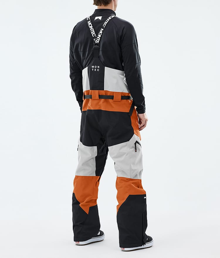 Montec Dozer Snowboard Pants Men Light Grey/Black/Burned Orange, Image 3 of 6