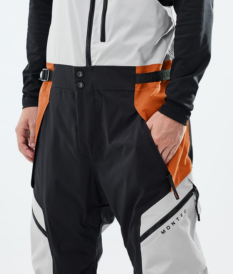 Montec Dozer Snowboard Pants Men Light Grey/Black/Burned Orange, Image 4 of 6