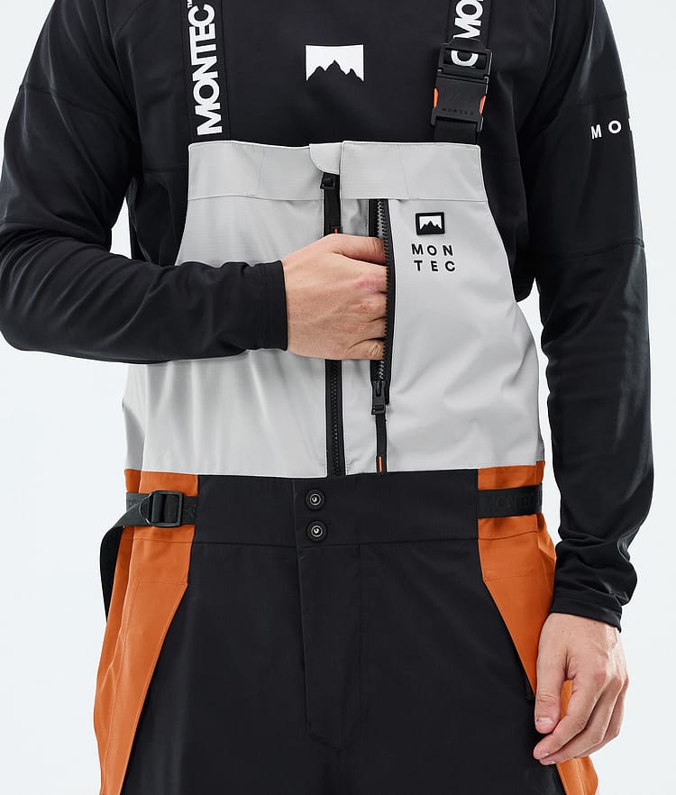 Montec Dozer Skibroek Heren Light Grey/Black/Burned Orange, Image 5 of 6