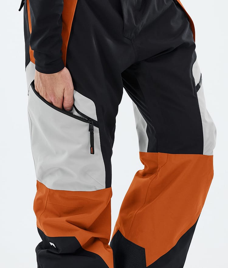 Montec Dozer Snowboard Pants Men Light Grey/Black/Burned Orange, Image 6 of 6