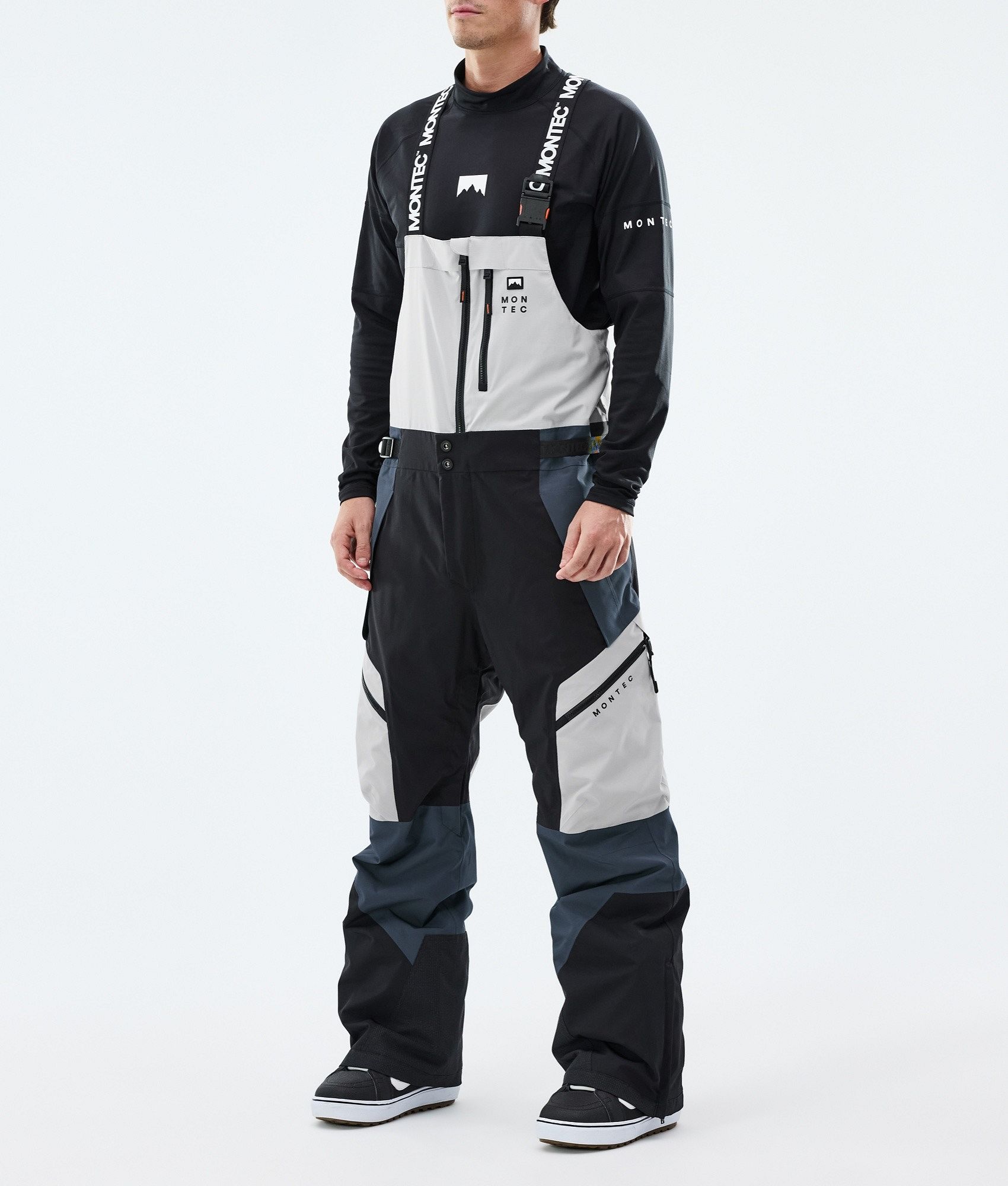 モンテカルロ Montec Dozer Snowboard Pants Men Light Grey/Black/Metal Blue