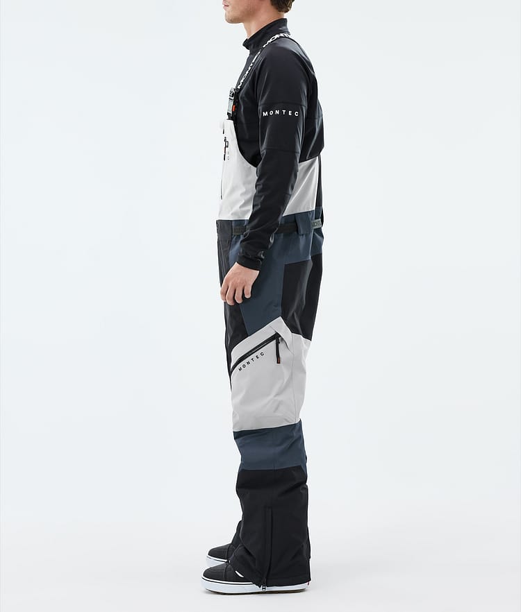 Montec Dozer Snowboard Pants Men Light Grey/Black/Metal Blue, Image 2 of 6