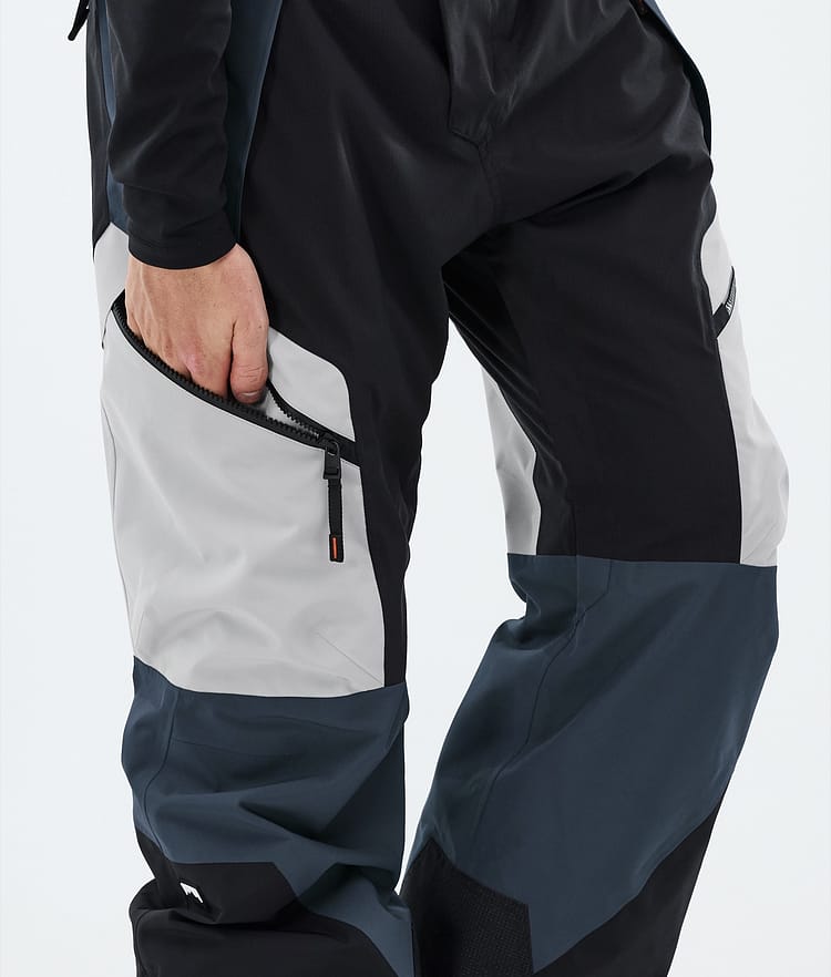 Montec Dozer Pantaloni Sci Uomo Light Grey/Black/Metal Blue, Image 6 of 6