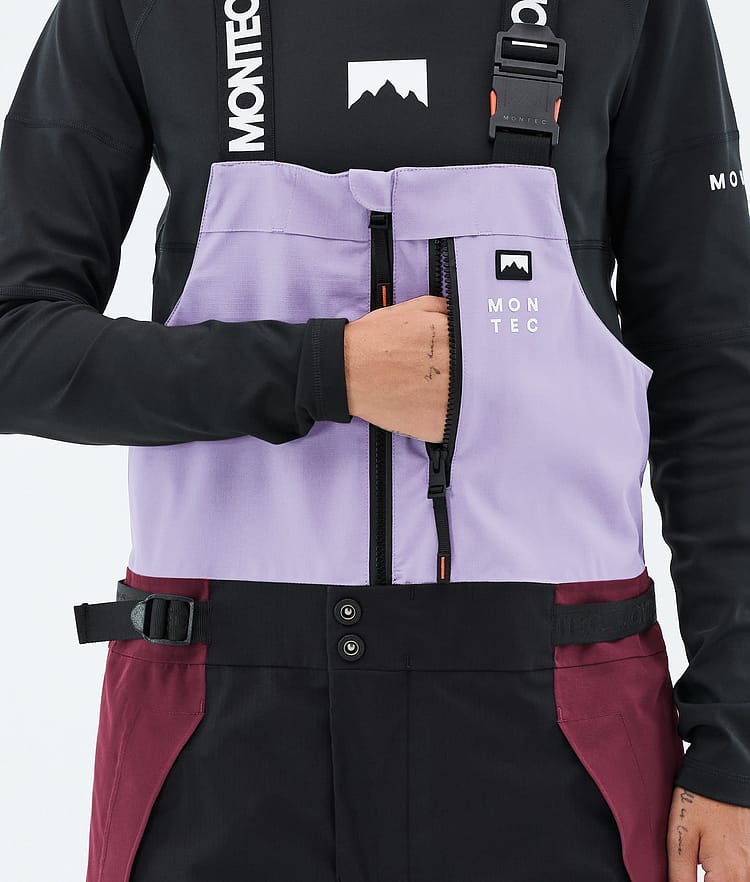 Montec Dozer W Pantalones Snowboard Mujer Faded Violet/Black/Burgundy, Image 6 of 7