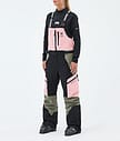 Montec Dozer W Pantaloni Sci Donna Soft Pink/Greenish/Black