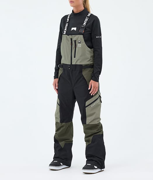 Montec Dozer W Pantaloni Snowboard Donna Greenish/Black/Olive Green