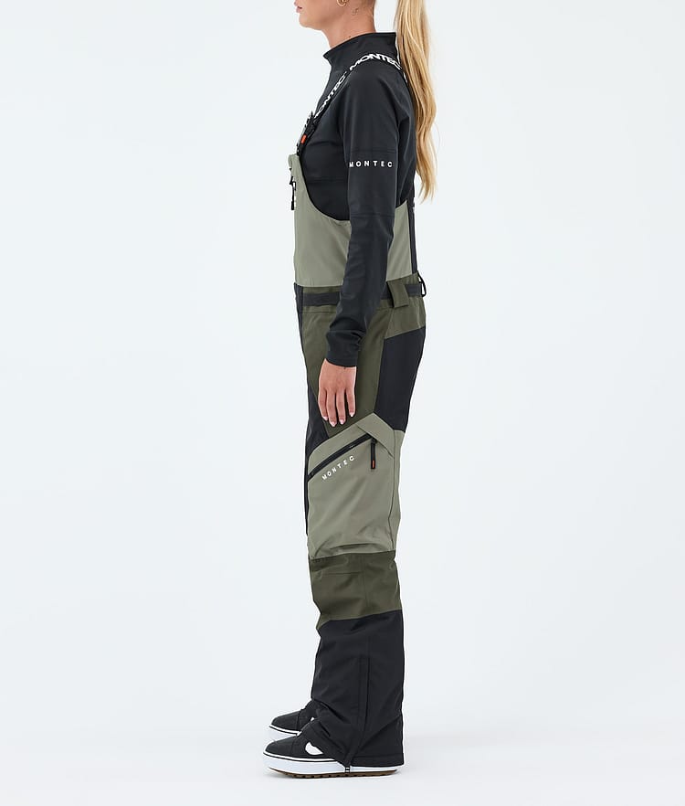 Montec Dozer W Pantalones Snowboard Mujer Greenish/Black/Olive Green, Image 3 of 7