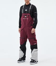 Montec Arch Pantaloni Snowboard Uomo Burgundy/Black/Light Grey