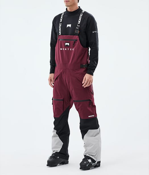 Montec Arch Pantaloni Sci Uomo Burgundy/Black/Light Grey