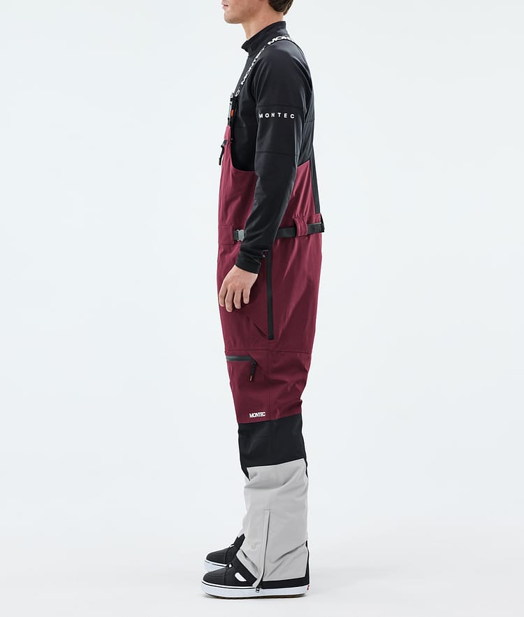 Montec Arch Snowboard Pants Men Burgundy/Black/Light Grey, Image 2 of 6