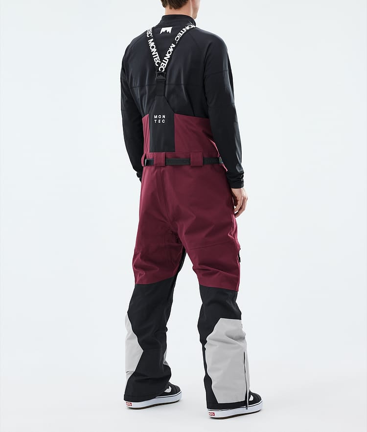 Montec Arch Snowboard Pants Men Burgundy/Black/Light Grey, Image 3 of 6