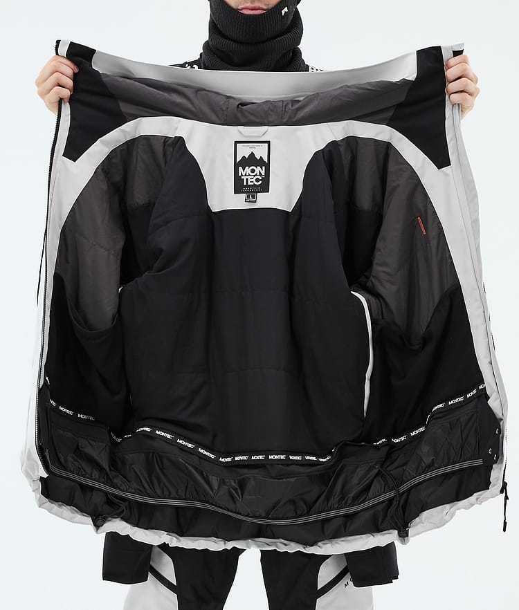 Montec Morpheus Veste Snowboard Homme Light Grey/Black, Image 9 of 9