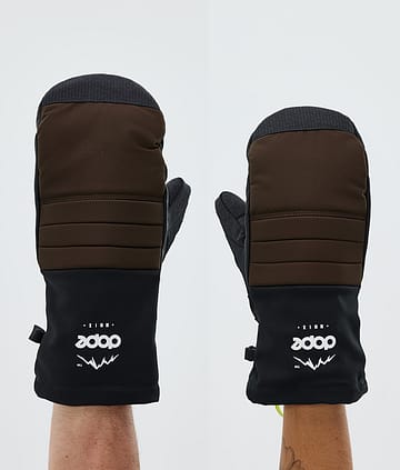 Dope Ace Snow Mittens Dark Brown
