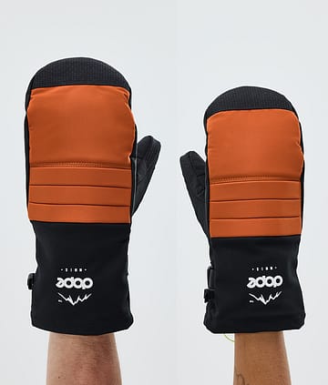 Dope Ace Snow Mittens Burned Orange