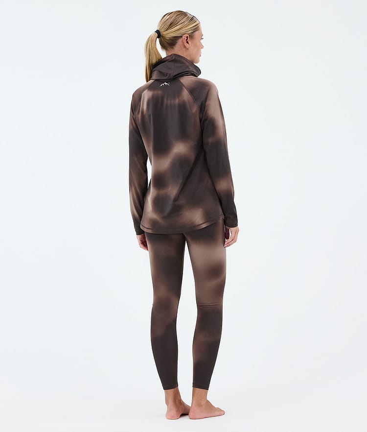 Dope Snuggle W Basislaag Top Dames MMIX Brown Tiedye, Image 4 of 7
