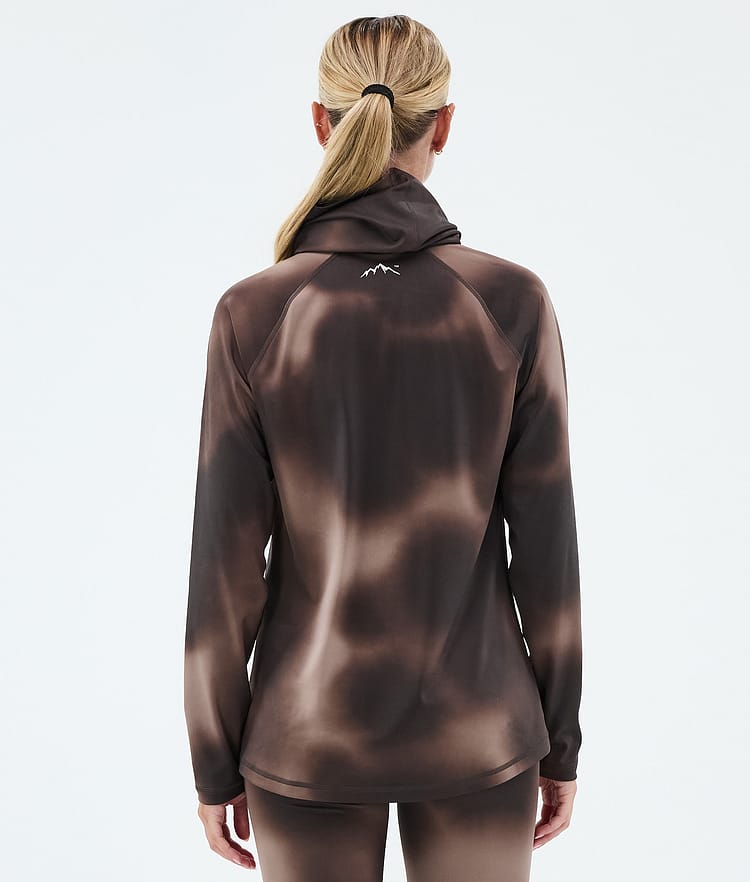 Dope Snuggle W Basislaag Top Dames MMIX Brown Tiedye, Image 5 of 7