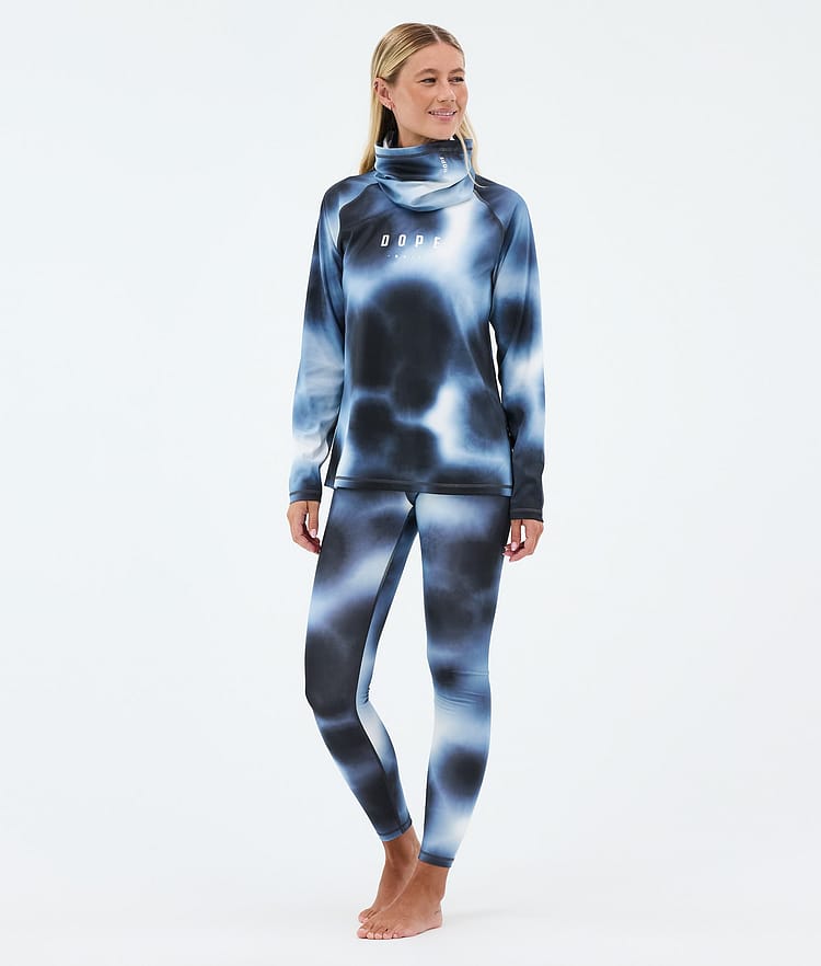 Dope Snuggle W Base Layer Top Women MMIX Dark Blue Tiedye, Image 3 of 7