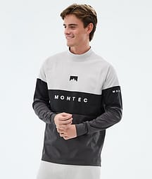 Montec Alpha Baselayer top Herre Light Grey/Black/Phantom