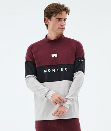 Montec Alpha Base Layer Top Burgundy/Black/Light Grey
