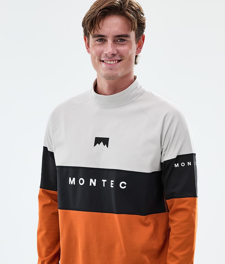 Montec Alpha Base Layer Top Men Light Grey/Black/Burned Orange, Image 2 of 5