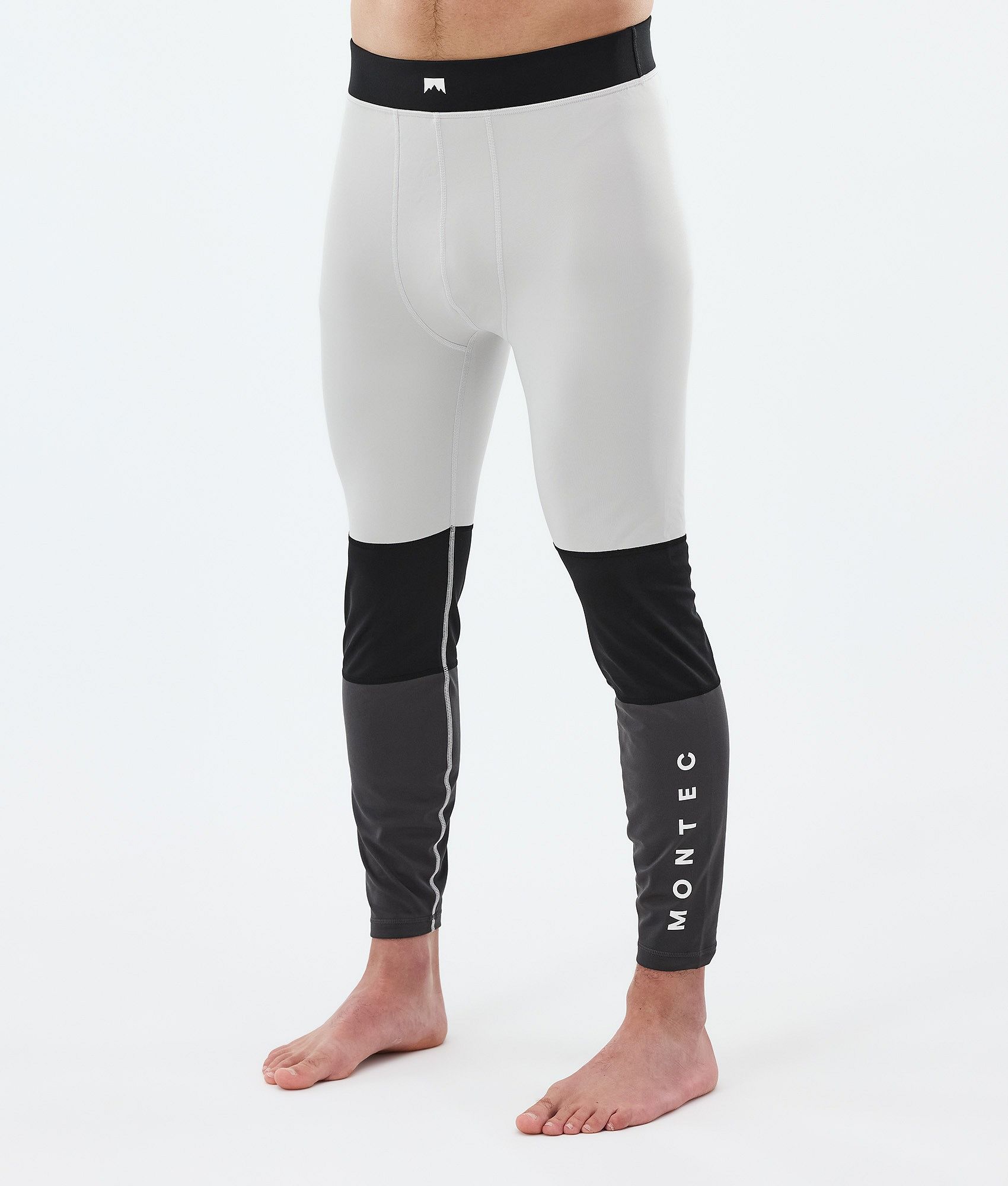 Montec Alpha Baselayer tights Herre - Light Grey/Black/Phantom