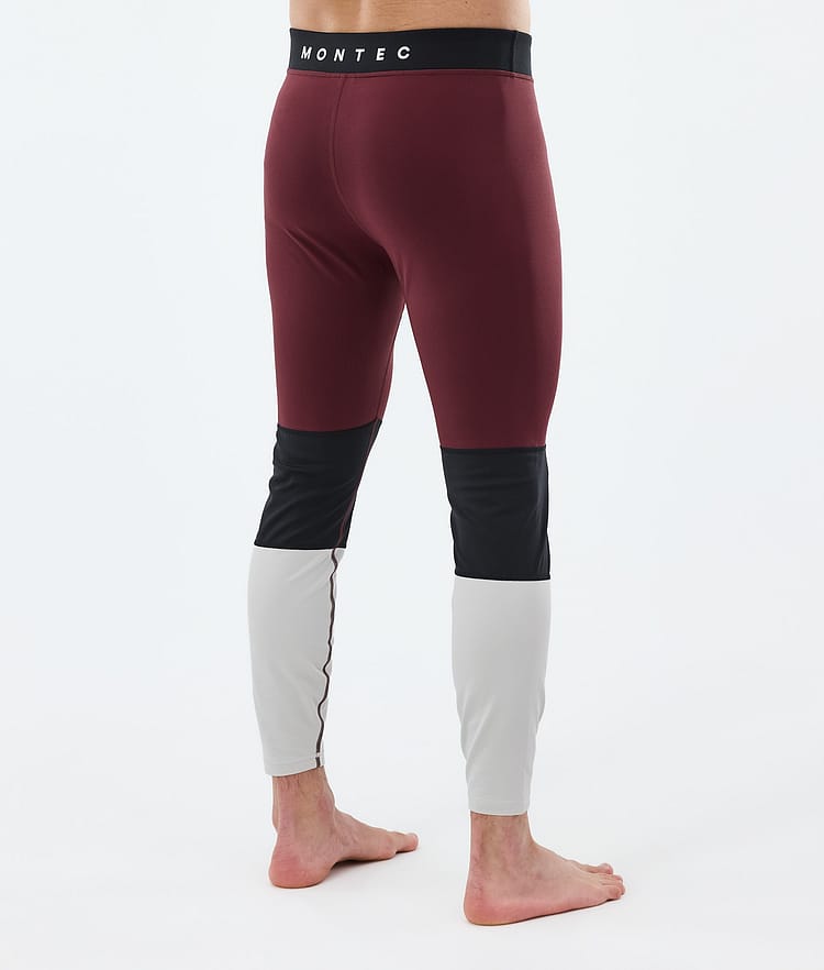 Montec Alpha Base Layer Pant Men Burgundy/Black/Light Grey, Image 2 of 7