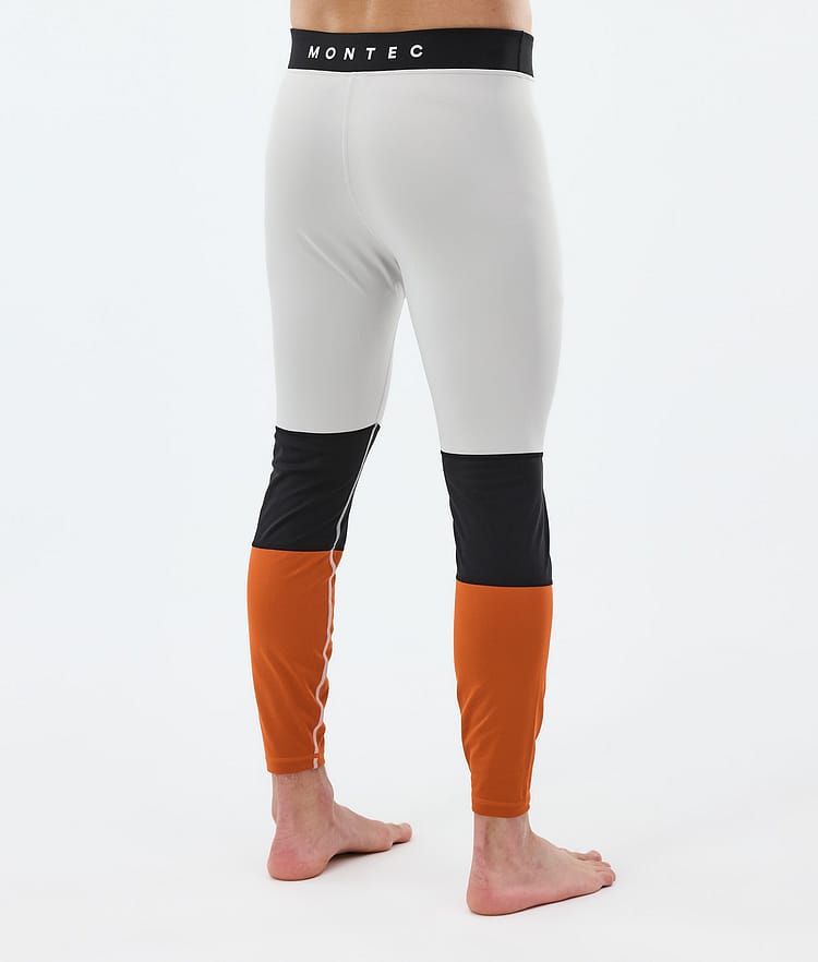 Montec Alpha Baselayer tights Herre Light Grey/Black/Burned Orange, Image 2 of 7
