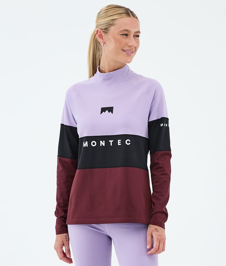 Montec Alpha W Baselayer top Dame Faded Violet/Black/Burgundy, Image 2 of 5