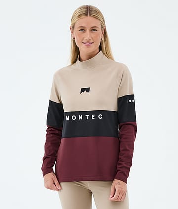 Montec Alpha W Base Layer Top Sand/Black/Burgundy