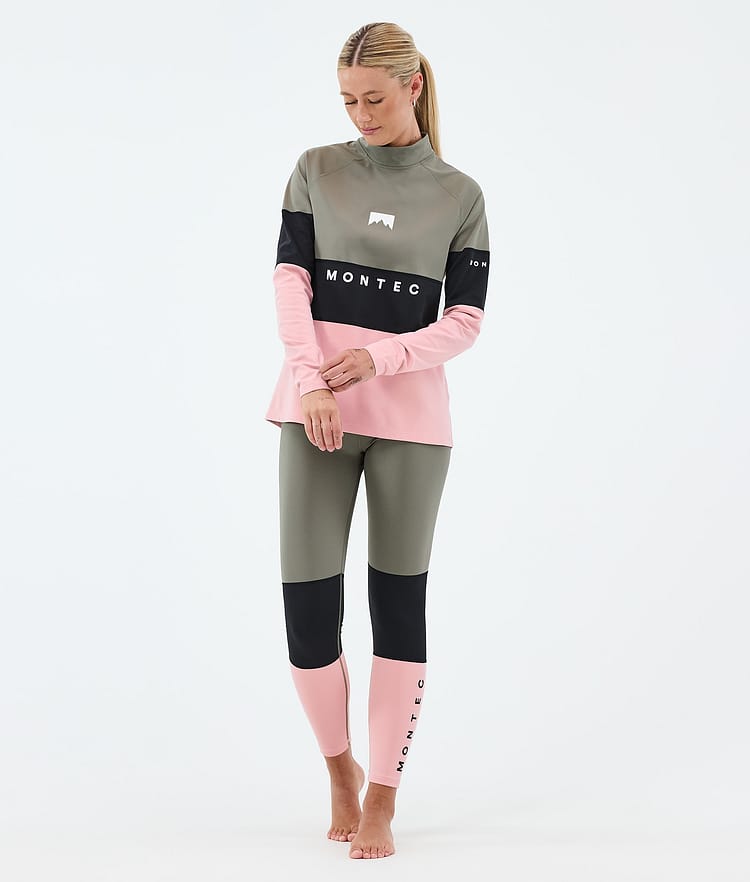 Montec Alpha W Basislaag Top Dames Greenish/Black/Soft Pink, Image 3 of 5