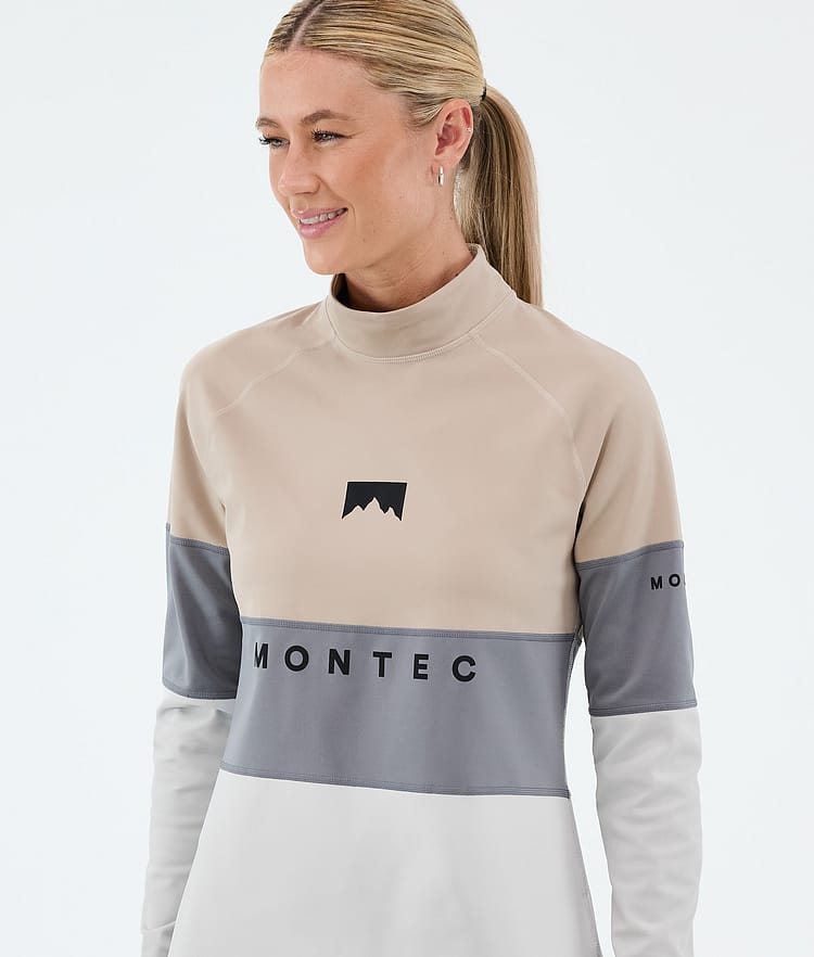 Montec Alpha W Funktionsshirt Damen Sand/Light Pearl/Light Grey, Image 2 of 5