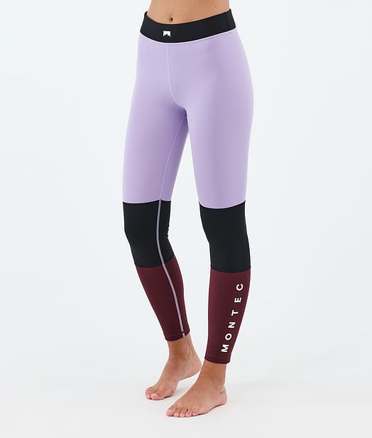 Montec Alpha W Pantalon thermique Femme Faded Violet/Black/Burgundy