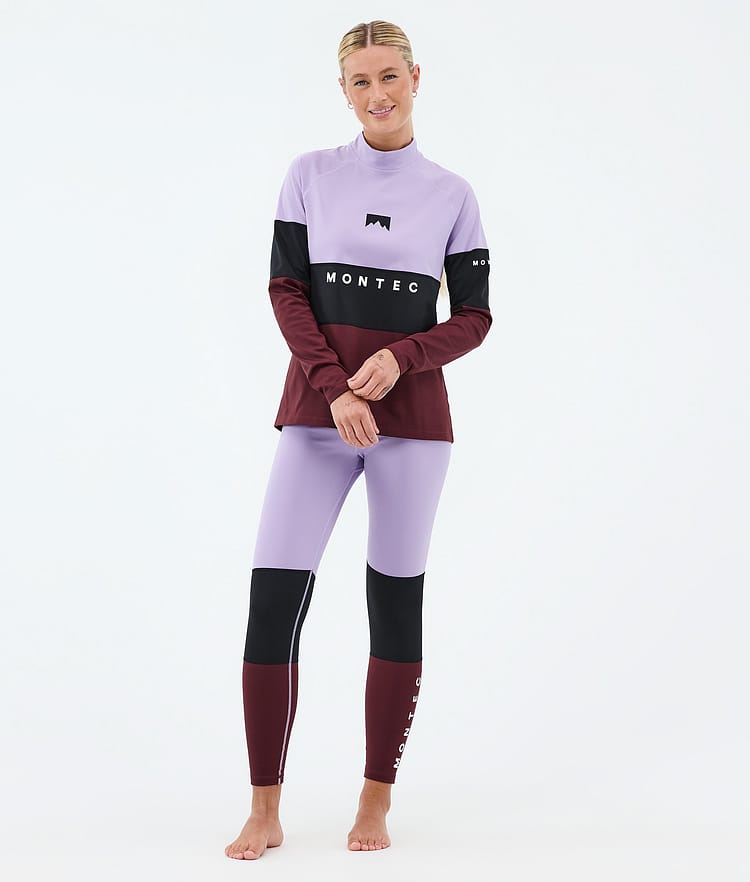 Montec Alpha W Basislaag Broek Dames Faded Violet/Black/Burgundy, Image 3 of 7