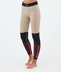 Montec Alpha W Basislaag Broek Dames Sand/Black/Burgundy